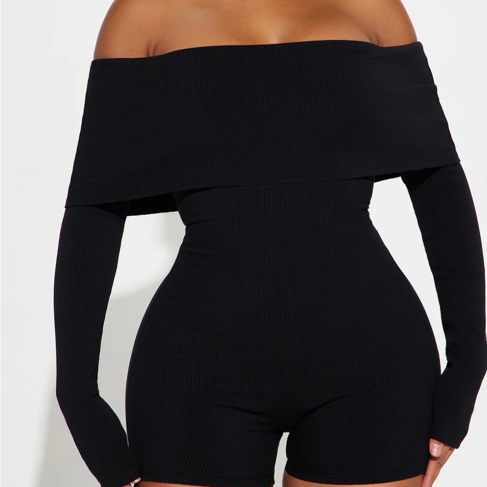 Fashion Nova Black Jessica Snatched Romper